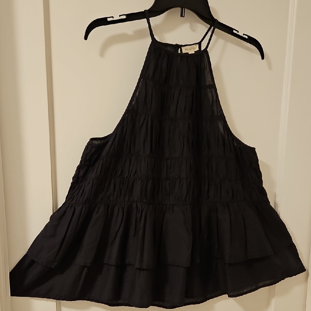 Pilcro Charcoal Sleeveless Top